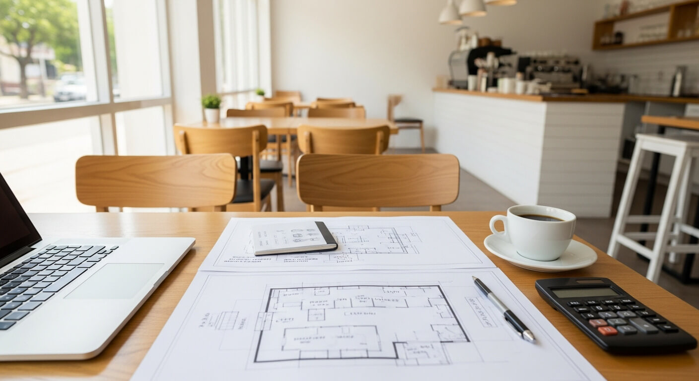 Автоматизация кафе при планировании зала и рабочих процессов на ноутбуке