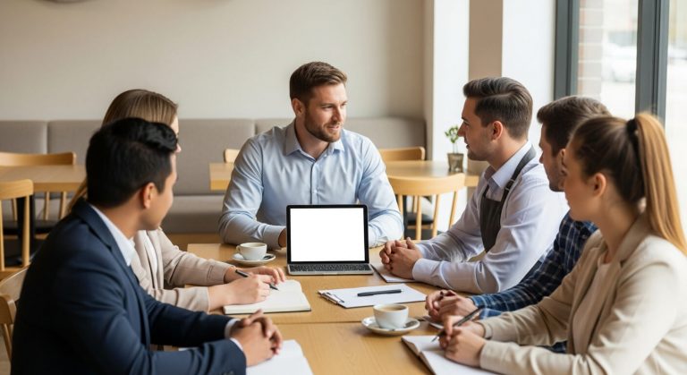 Автоматизация кафе во время обсуждения работы команды